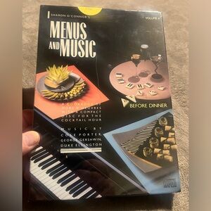 Sharon O’Conner’s Menus And Music ( Cookbook & Compact Disc .) New Sealed